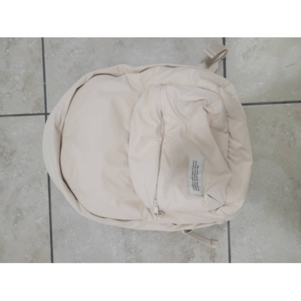 Pangaia nylon padded backpack‎ in Sand